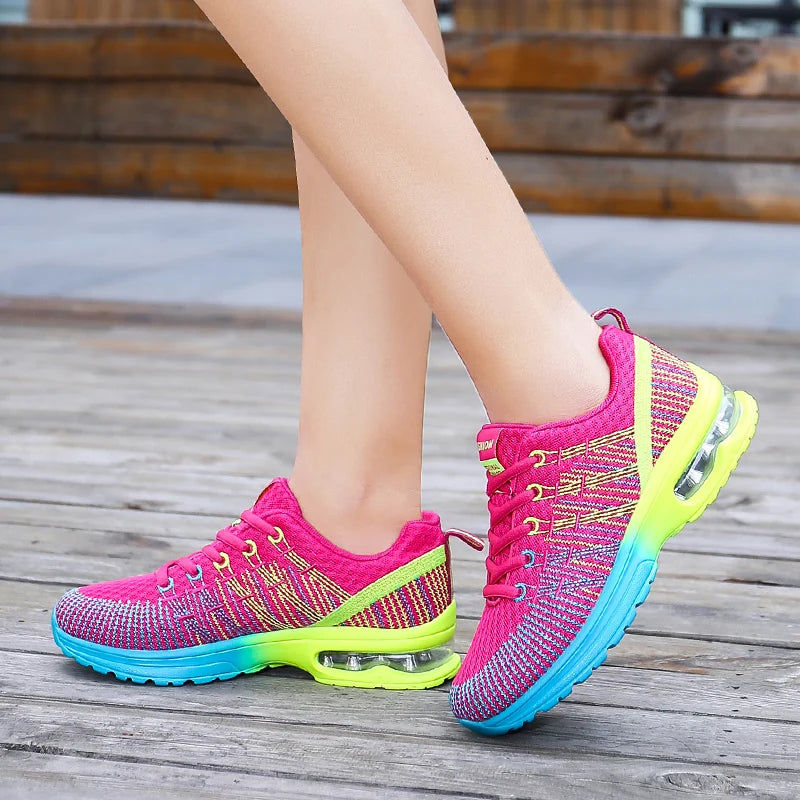 Four Seasons Breathable Sports Running Shoes Outdoor Women Lightweight Tenis Sneaker Non Slip Ladies Jogging Shoes