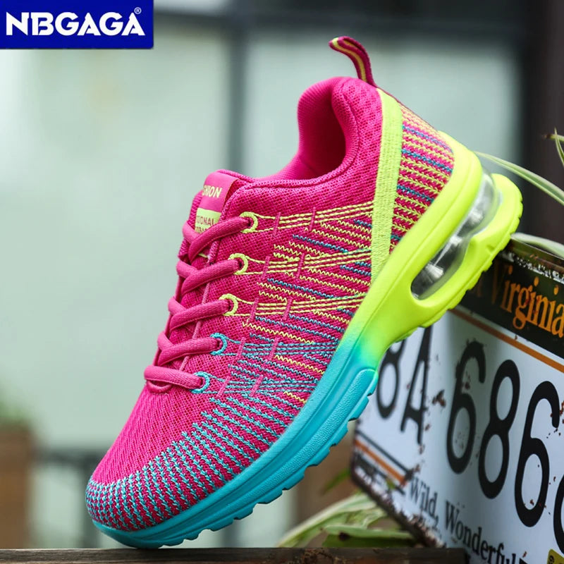 Four Seasons Breathable Sports Running Shoes Outdoor Women Lightweight Tenis Sneaker Non Slip Ladies Jogging Shoes