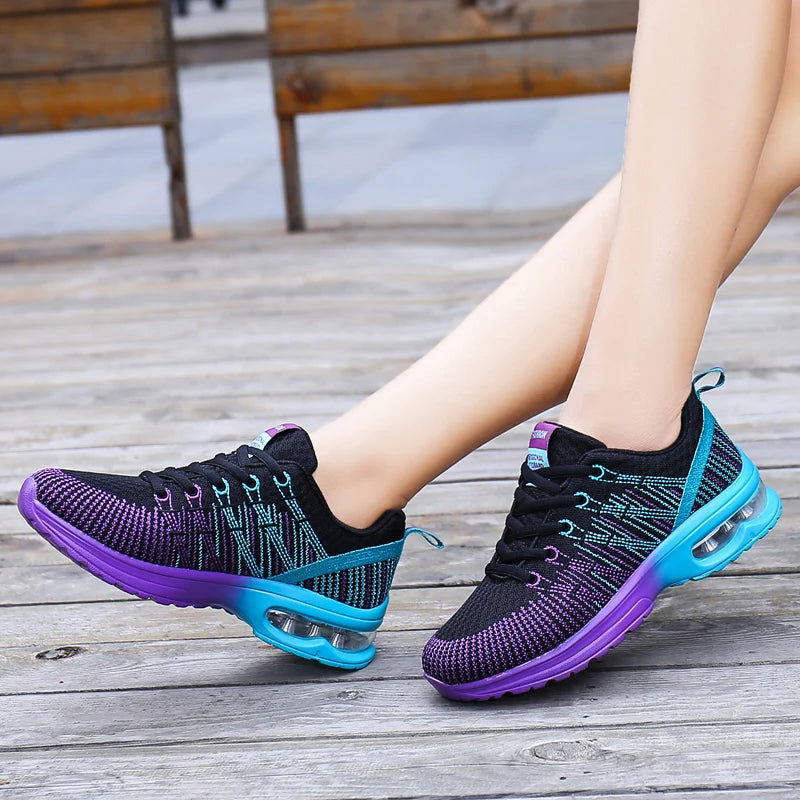 Four Seasons Breathable Sports Running Shoes Outdoor Women Lightweight Tenis Sneaker Non Slip Ladies Jogging Shoes