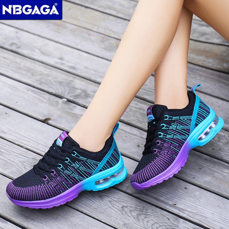 Four Seasons Breathable Sports Running Shoes Outdoor Women Lightweight Tenis Sneaker Non Slip Ladies Jogging Shoes