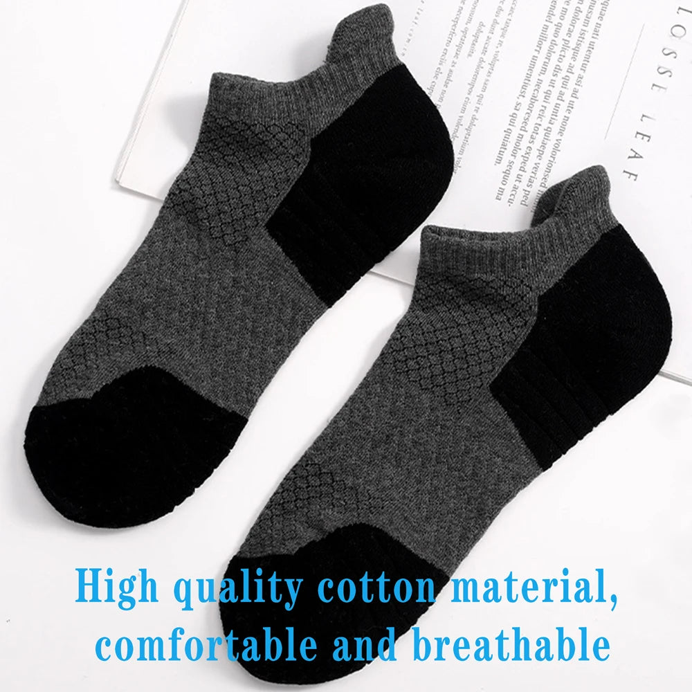 3 Pairs Autumn Winter Men Socks Cotton Thickened Towel Bottom Breathable Socks Male short Socks High Quality Plus Size 35-50