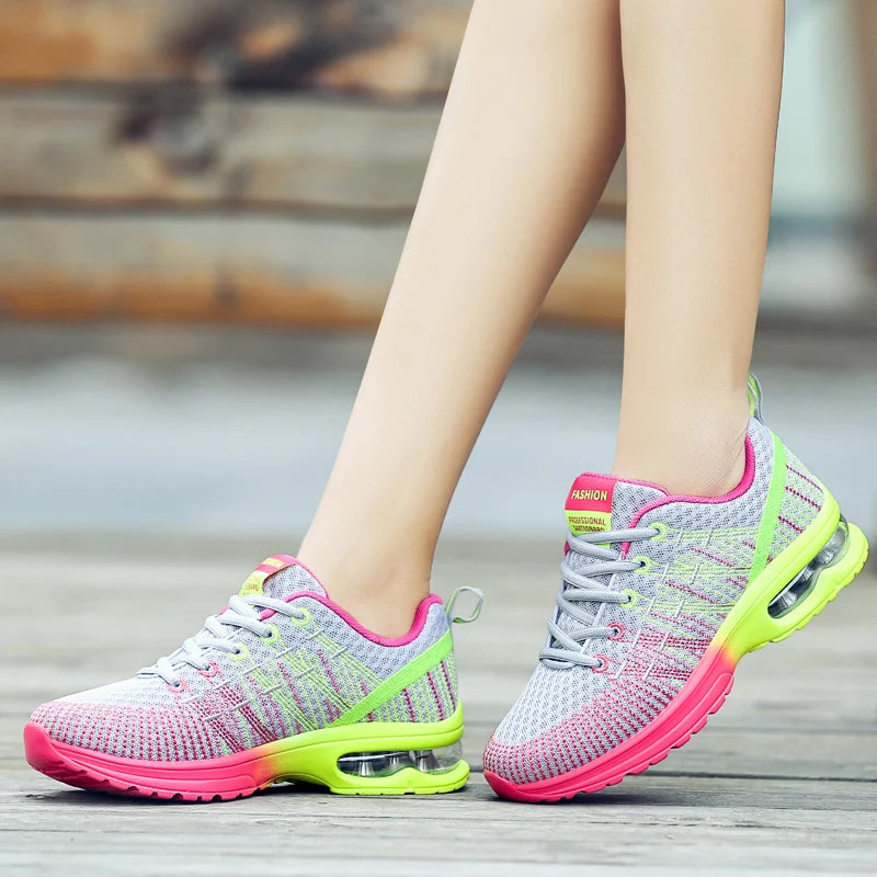 Four Seasons Breathable Sports Running Shoes Outdoor Women Lightweight Tenis Sneaker Non Slip Ladies Jogging Shoes