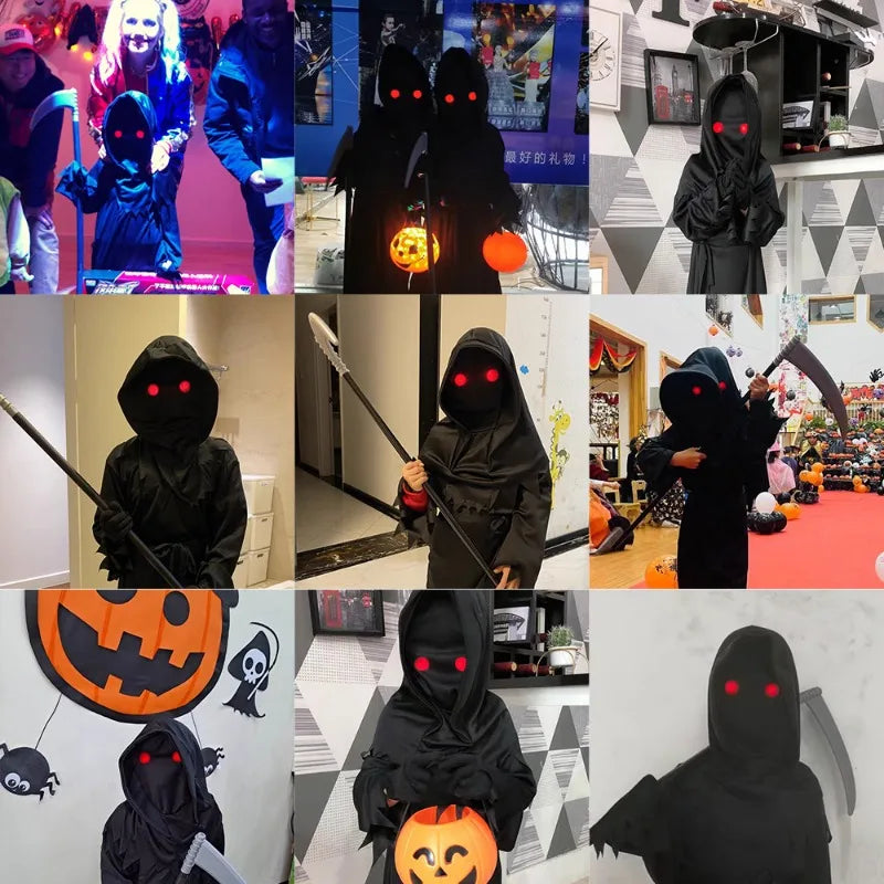 Halloween Horror Red Eye Glasses Props Funny Personality Scary Horror Glasses Party Tricky Eyes Cosplay Prop Glow In The Dark