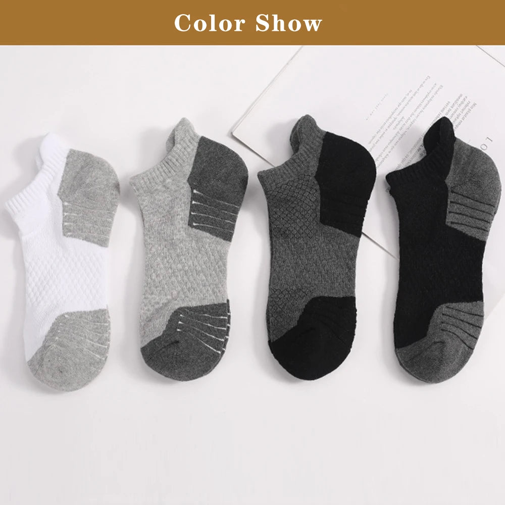 3 Pairs Autumn Winter Men Socks Cotton Thickened Towel Bottom Breathable Socks Male short Socks High Quality Plus Size 35-50