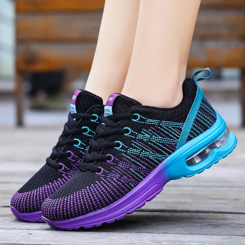 Four Seasons Breathable Sports Running Shoes Outdoor Women Lightweight Tenis Sneaker Non Slip Ladies Jogging Shoes