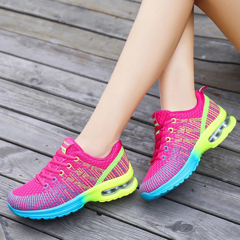 Four Seasons Breathable Sports Running Shoes Outdoor Women Lightweight Tenis Sneaker Non Slip Ladies Jogging Shoes