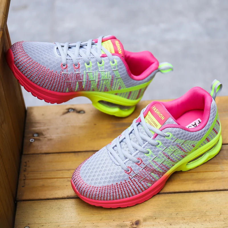 Four Seasons Breathable Sports Running Shoes Outdoor Women Lightweight Tenis Sneaker Non Slip Ladies Jogging Shoes