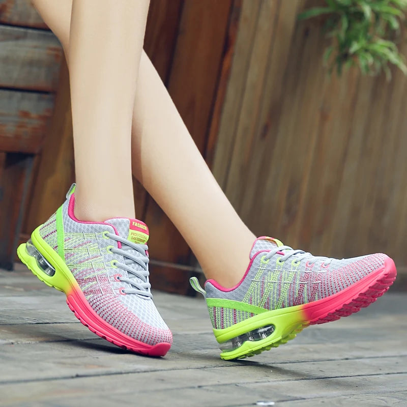 Four Seasons Breathable Sports Running Shoes Outdoor Women Lightweight Tenis Sneaker Non Slip Ladies Jogging Shoes