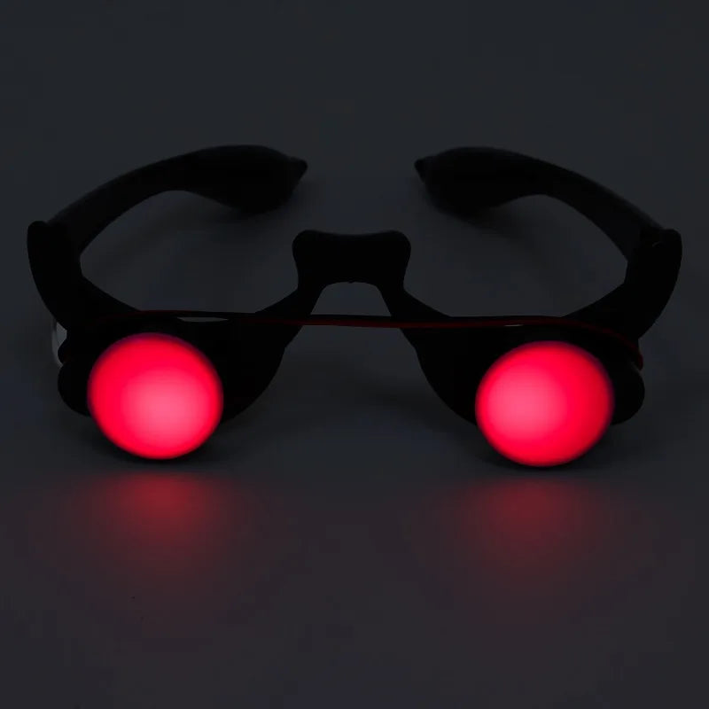 Halloween Horror Red Eye Glasses Props Funny Personality Scary Horror Glasses Party Tricky Eyes Cosplay Prop Glow In The Dark